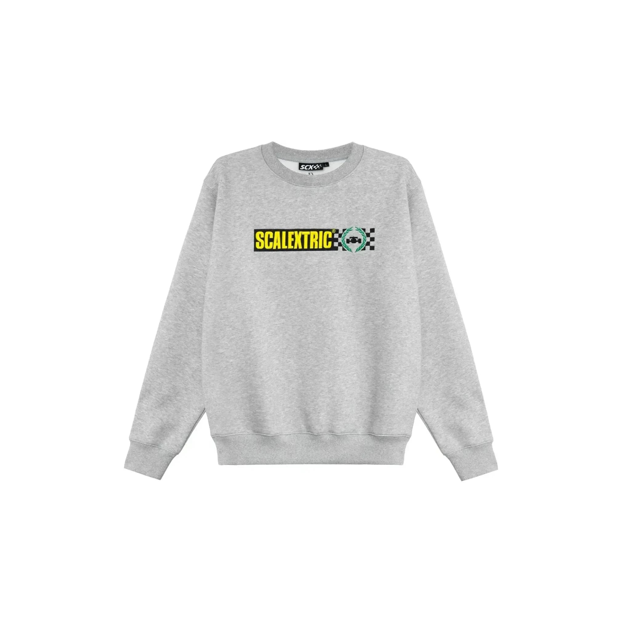 Scalextric, Crewneck, grey, front
